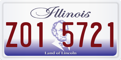 IL license plate Z015721