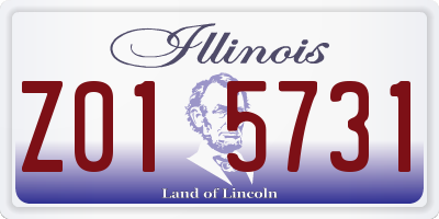 IL license plate Z015731