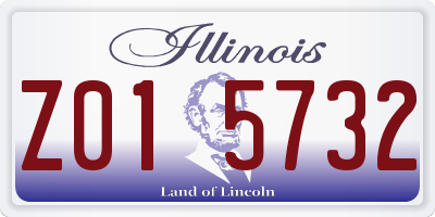 IL license plate Z015732