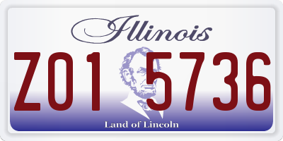 IL license plate Z015736