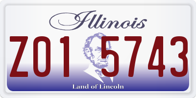 IL license plate Z015743
