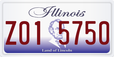 IL license plate Z015750