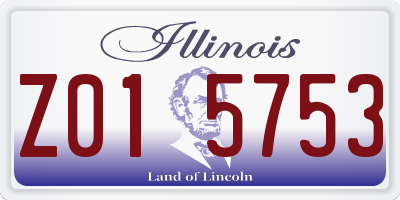IL license plate Z015753