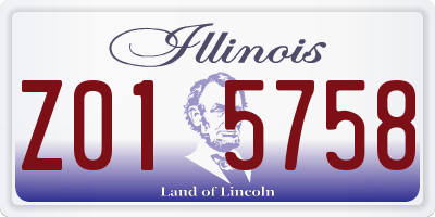 IL license plate Z015758