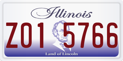 IL license plate Z015766