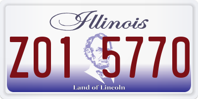 IL license plate Z015770