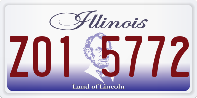 IL license plate Z015772