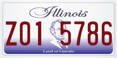 IL license plate Z015786