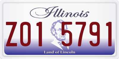 IL license plate Z015791