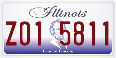 IL license plate Z015811