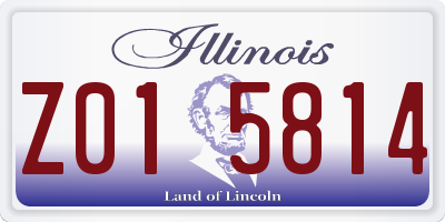 IL license plate Z015814
