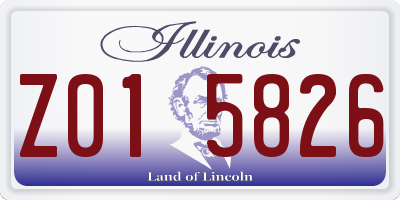IL license plate Z015826
