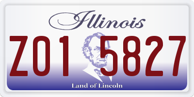 IL license plate Z015827