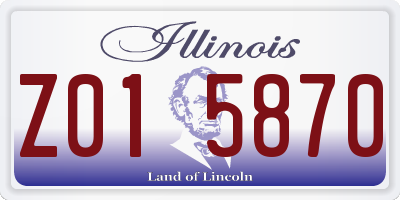 IL license plate Z015870