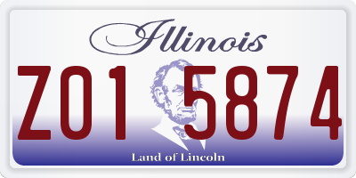 IL license plate Z015874