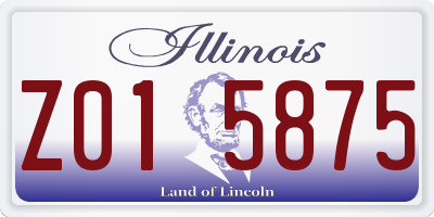 IL license plate Z015875