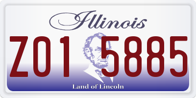IL license plate Z015885