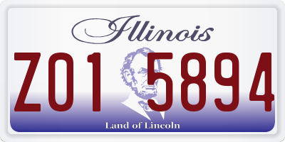 IL license plate Z015894