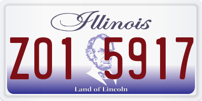 IL license plate Z015917