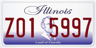 IL license plate Z015997