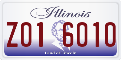 IL license plate Z016010