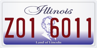 IL license plate Z016011