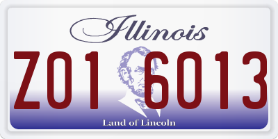 IL license plate Z016013