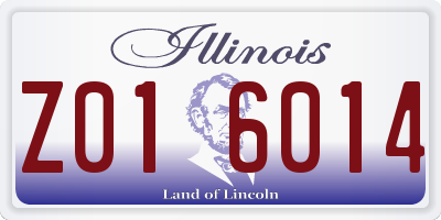 IL license plate Z016014