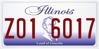 IL license plate Z016017