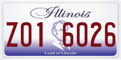 IL license plate Z016026