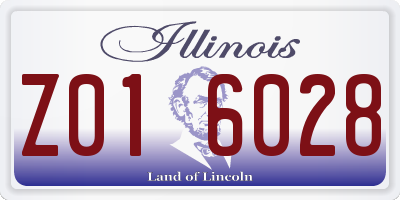 IL license plate Z016028