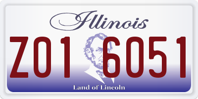 IL license plate Z016051