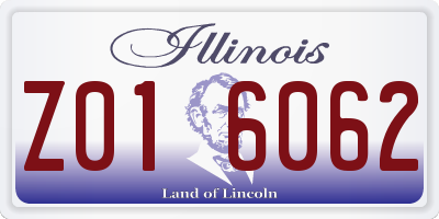 IL license plate Z016062