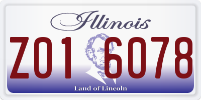 IL license plate Z016078