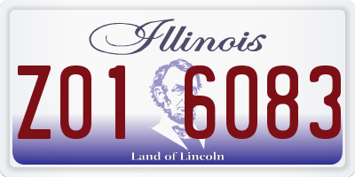 IL license plate Z016083
