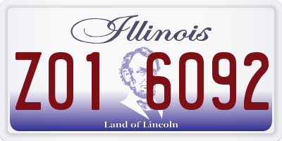 IL license plate Z016092