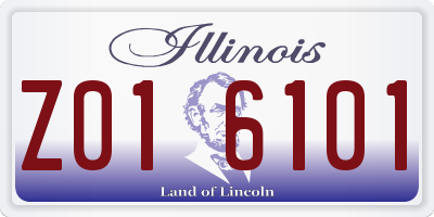 IL license plate Z016101