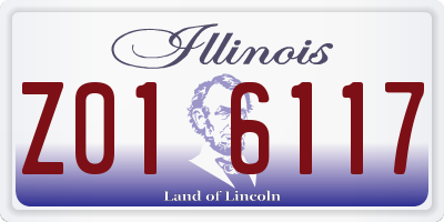 IL license plate Z016117