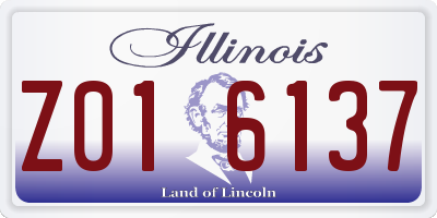 IL license plate Z016137