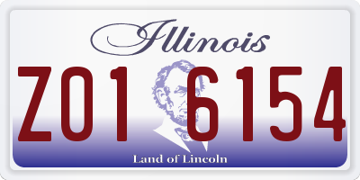 IL license plate Z016154