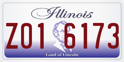 IL license plate Z016173