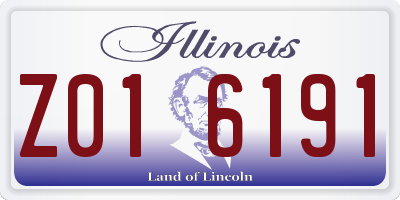 IL license plate Z016191