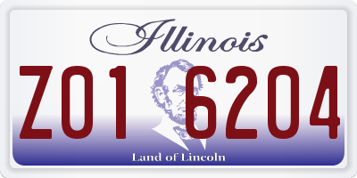 IL license plate Z016204