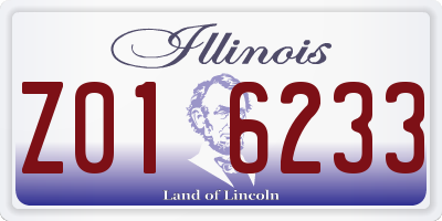IL license plate Z016233