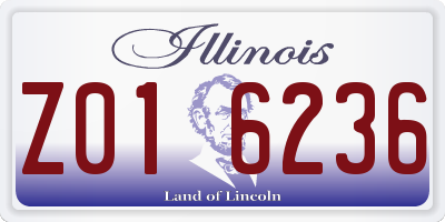 IL license plate Z016236