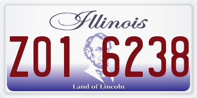 IL license plate Z016238