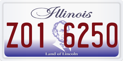 IL license plate Z016250