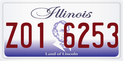 IL license plate Z016253