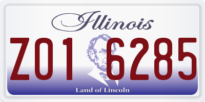 IL license plate Z016285