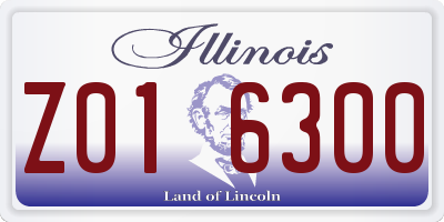 IL license plate Z016300